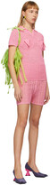 Thumbnail for your product : Paula Canovas Del Vas Pink Knitted Shorts