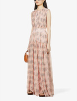 Thumbnail for your product : Chloé Frill-trimmed floral-print silk maxi dress