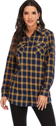 Yellow Plaid Flannel Shirt | Shop the world's largest collection 