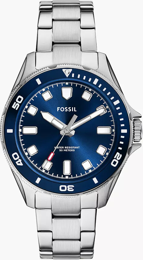 Fossil Outlet Dalton Three-Hand Stainless Steel Watch ShopStyle