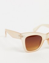 Thumbnail for your product : A. J. Morgan AJ Morgan Conductor oversized sunglasses in beige