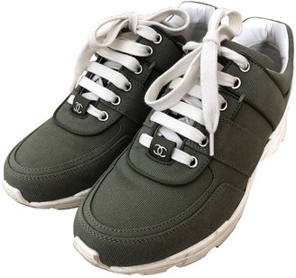 Chanel Green Cloth Trainers - ShopStyle 