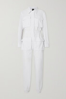 Thumbnail for your product : Norma Kamali Cargo Jog Stretch-jersey Jumpsuit - White
