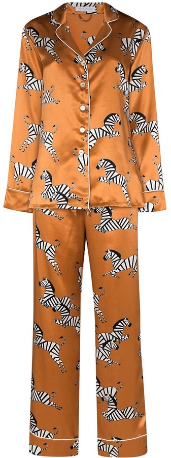 zebra satin pajamas