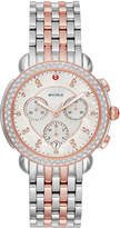 Thumbnail for your product : Michele 38mm Sidney Diamond Chronograph Two-Tone Pink Gold Watch