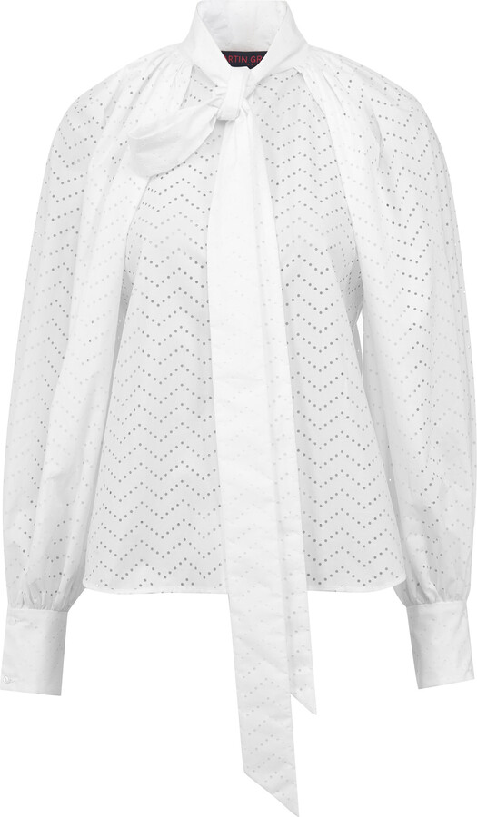 Martin Grant Balloon Sleeve Cotton Top