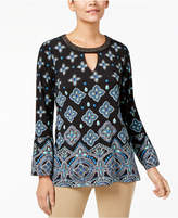 Thumbnail for your product : JM Collection Embellished Keyhole Tunic, Created for Macy's