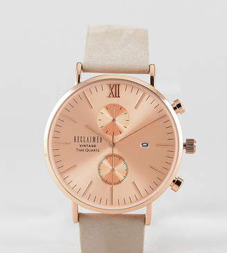 Reclaimed Vintage Inspired Pastel Suede Chronograph Watch 40mm Exclusive To ASOS