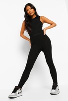 Thumbnail for your product : boohoo Petite Soft Knitted Rib Waist Leggings