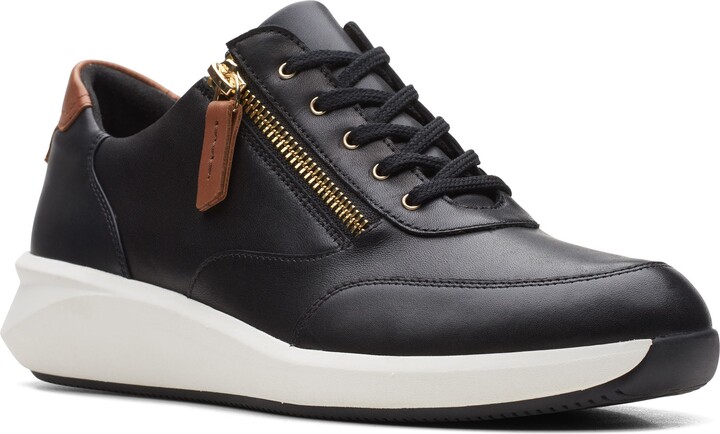 Downtown perforated leather high-top sneakers