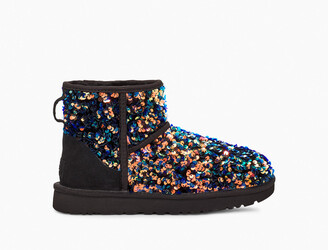 sequin boots womens