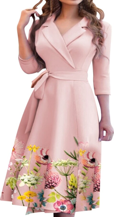 pink cocktail dress with sleeves