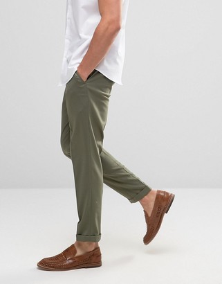 ASOS Skinny Crop Smart Trousers In Khaki