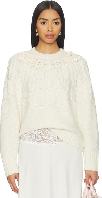 LoveShackFancy Sloanna Pullover Sweater