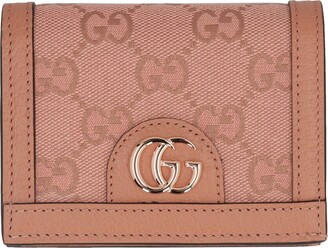 Leather wallet Gucci Pink in Leather - 31501336
