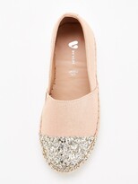 Thumbnail for your product : Very Girls Glitter Toe Cap Espadrilles - Silver