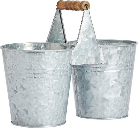 6 Pack Small Galvanized Metal Buckets with Handles, Mini Tin Pails for  Party Favors, Succulents, Rustic Home Decor (3 In)