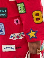Thumbnail for your product : Bode Vintage-patch Corduroy Coat - Red Multi