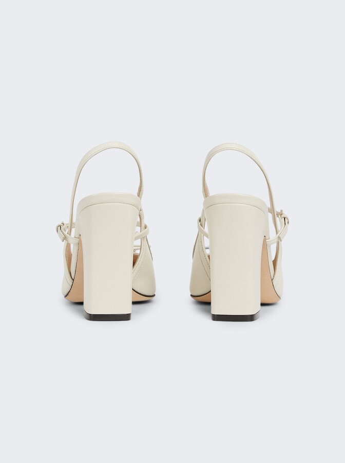 Gucci Horsebit Slingback Pump Off White