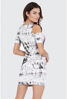 Select Fashion Fashion Fluro Tye Dye Bodycon Dress 0 - size 10