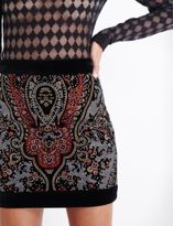 Thumbnail for your product : Balmain Embellished velvet skirt