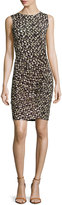 Thumbnail for your product : Halston Sleeveless Printed Jersey Dress, Daffodil Linear
