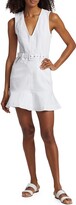Thumbnail for your product : 7 For All Mankind Belted V-Neck Denim Minidress
