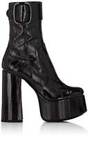Thumbnail for your product : Saint Laurent Women's Billy Eel Skin Platform Ankle Boots - Black