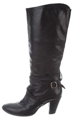 Alberto Fermani Leather Knee-High Boots Black Leather Knee-High Boots