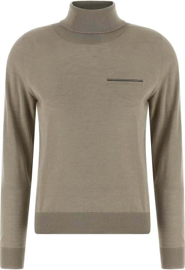 Peserico Jewel Pocket Turtleneck Sweater