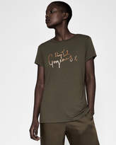 Thumbnail for your product : Ted Baker MADDLYN Drop Ted Gorgeous fitted T-shirt