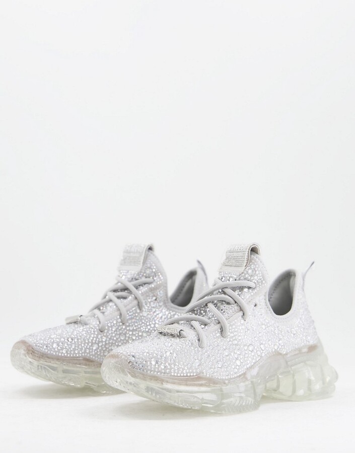 steve madden silver trainers