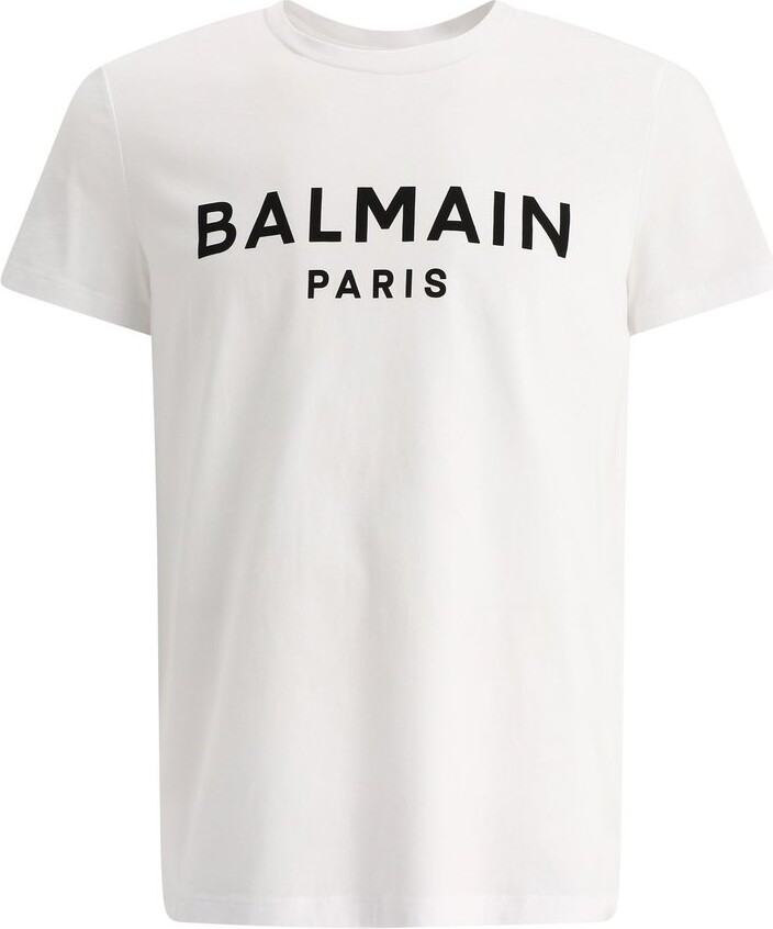Balmain Cream Monogrammed Polo Shirt - ShopStyle