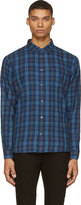Thumbnail for your product : Marc by Marc Jacobs Blue & Grey Plaid Flannel Shirt