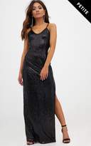Thumbnail for your product : PrettyLittleThing Petite Rose Gold Side Split Sequin Maxi Dress