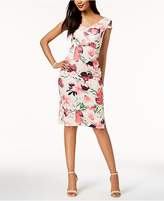Thumbnail for your product : Connected Floral-Print Midi Sheath Dress