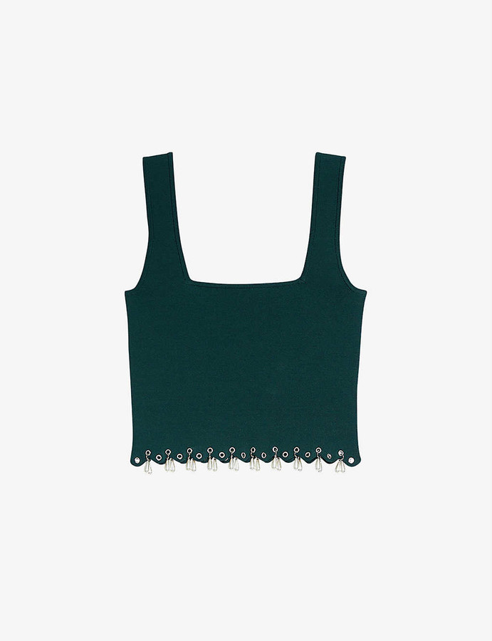 white beaded evening tops