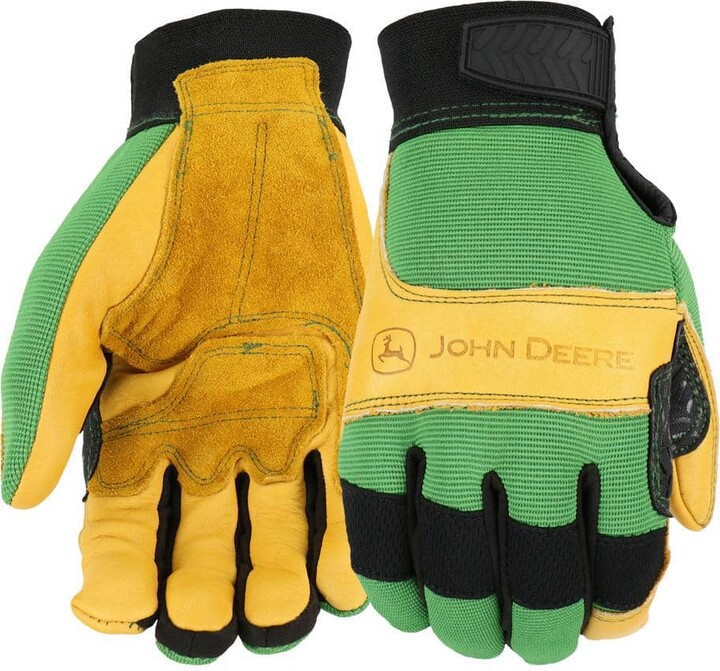 Grain Cowhide X-Large Spandex Back Gloves with Reinforced Leather Palm