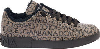 dolce and gabbana logo print sneakers