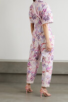 Thumbnail for your product : Isabel Marant Etundra Belted Printed Linen-blend Jumpsuit - White