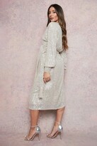 Thumbnail for your product : boohoo Maternity Sequin Wrap Midi Dress