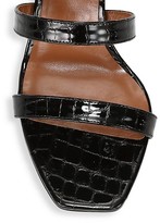 Thumbnail for your product : Paris Texas Ankle-Cuff Patent Croc-Embossed Leather Sandals
