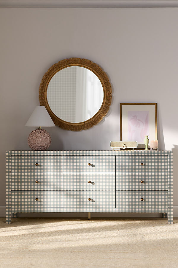 Anthropologie Hale Canvas Nine-Drawer Dresser