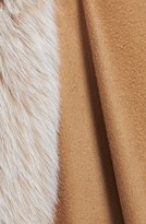 Thumbnail for your product : Sofia Cashmere Genuine Fox Fur Trim Cashmere Cape