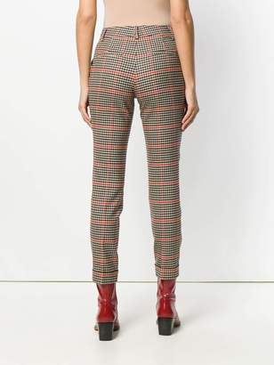 P.A.R.O.S.H. checked slim-fit trousers