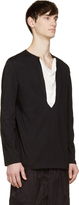 Thumbnail for your product : Yohji Yamamoto Black & White Cowl Insert T-Shirt