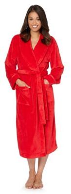 Lounge & Sleep Red fleece dressing gown