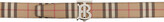 Thumbnail for your product : Burberry Beige Vintage Check E-Canvas Monogram TB Belt