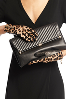 Thumbnail for your product : Diane von Furstenberg Leopard Haircalf Zip Gloves