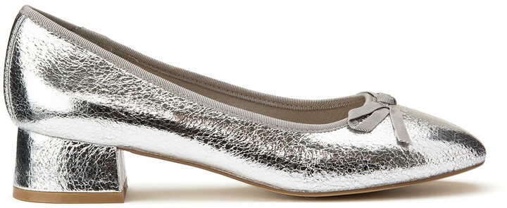 silver sparkly ballet pumps